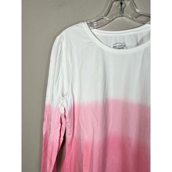 NWOT Seed to Style Organic Cotton Ombré 2-Piece Loungewear Set size M - Picture 10 of 12